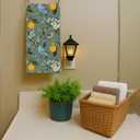 Hummingbird Spring Hand Towels for Bathroom, Sage Green Lemon Dish Tea Towels for Kitchen, Retro Cottagecore Botanical Floral Bathroom Hand Towels, Vintage French Flower Decorative Kitchen Towels