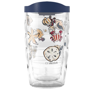 Tervis Shore Search Made in USA Double Walled Insulated Tumbler Travel Cup Keeps Drinks Cold & Hot, 10oz Wavy, Classic