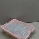 PINVNBY Dwarf Hamster Cage, Small Animal Cages, 2-Tier Travel Portable Mouse Cage Hamster Carrier with Castle House Running Exercise Wheels, Water Bottle and Food Dish（Pink）