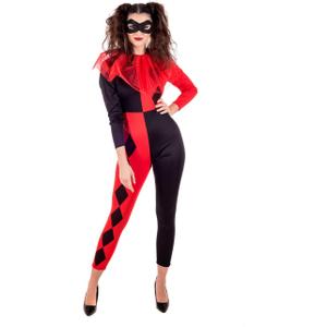 fun shack Jester Costume Women, Harlequin Costume Women, Jester Halloween Costumes for Women, Harlequin Clown Costume Women (X-Small)
