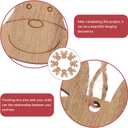BESPORTBLE Holiday Decoration Pendants 20Pcs Paintable Wood Reindeer Ornaments with Jute Rope Rustic Natural Wood Slices for DIY Christmas Tree Craft Projects