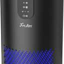 FreAire Air Purifiers for Bedroom, Hepa Air Purifiers for home Up to 538 Ft/h, Small air purifier with 3-in-1 Filter for Dust Dander Odors Smoke with Timer, Sleep Mode, Fragrance for Office Kitchen (Black)