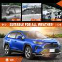 Rain Guards Fit for Toyota RAV4 2019 2020 2021 2022 2023 2024 2025, Tape-On Window Deflector Extra Durable Side Sun Rain Guard 2019-2025 RAV4 Visor Deflectors Black 4 PCS