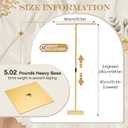 Novabright 2 Pcs Adjustable Backdrop Stand, 3.2FT to 8FT Heavy Duty Metal Background Frame with Stable Base, Gold Stand for Wedding, Birthday, Photo Booth, Events Decorations