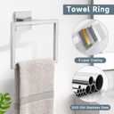 10-Piece Bathroom Hardware Accessories Set-Brushed Nickel Towel Bar, Holder & Racks-SUS304 Stainless Steel-Wall Mounted,23.6-Inch