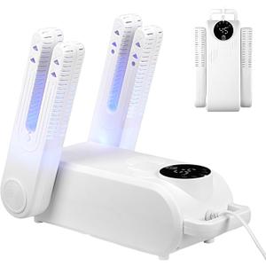 Boot Dryer for Work Boots Laelr Electric Shoe Dryer and Warmer with 360Heat Blower 5 Intelligent Timers 180 Foldable No Damage Low Temperature Drying Rack for Work Boots Sneakers Gloves and Socks