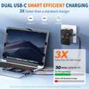 Universal Travel Adapter Fast Charger, All in One Plug Adapter With 2 USB-C PD20W GaN Worldwide Power Adapter International Wall Charger Foldable Plug Converter Travel Essential for Europe UK AUS Asia