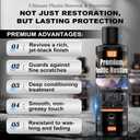 120ml Indoor Safe Trim Restorer, Plastic Restorer for Cars, Car Plastic Restorer, Black Plastic Restorer, Fast-Drying, Waterproof, Long-Lasting Shine & Protection,Indoor Plastic Surfaces Use Only