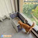 Extra Large Cat Litter Box Enclosure, Open Top High Sided Splash Guard, Water Resistance Shield for Cat Litter Boxes