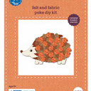 Hedgehog Felt & Fabric Poke DIY Kit (Pack of 2)