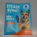 Anti-Slip Socks for Dogs - Breathable & Washable Non Slip Grippy Socks, Rubberized Paw & Adjustable Strap, Secure Fit to Prevent Slipping, Paw Protection for Senior Dogs, 4 Pack (Size XL)