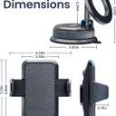 Car Phone Mount with Magnetic Clip for Magsafe & Android 360 Universal Suction Phone Mount for Dashboard Windshield Car Phone Holder for Car for iPhone 17 16 15 14 Pro Max Samsung Galaxy S25 Cell