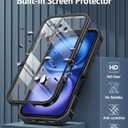 FNTCASE for iPhone 16 Plus Case: Military Grade Drop Proof Protection Mobile Cover with Kickstand | Matte Textured Rugged Shockproof TPU | Protective Sturdy Phone Case - 6.7 inch Black