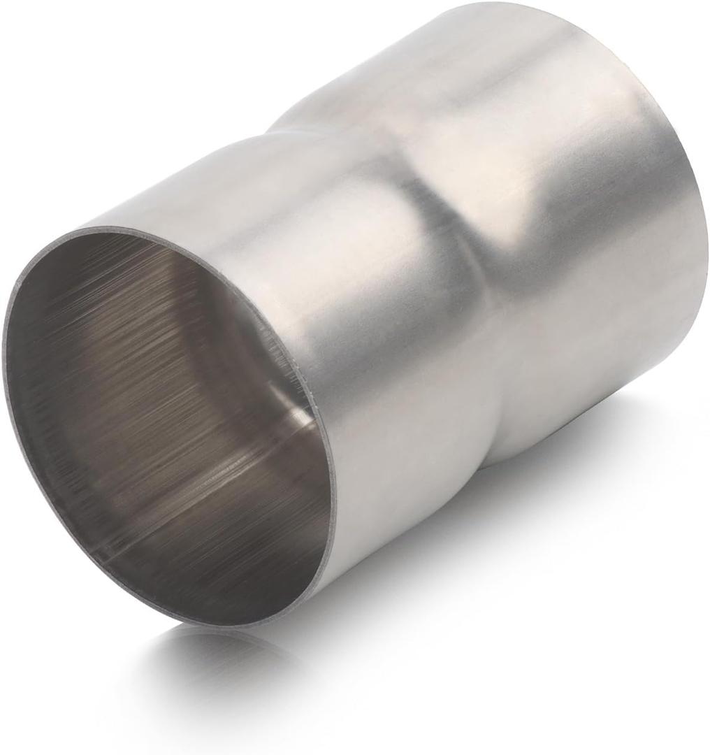 A-KARCK Stainless Steel Exhaust Adapter 2.5" ID to 2.5" ID, Exhaust Pipe Reducer 3.6" Overall Length