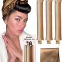 Grande Flexi Rods Hair Rollers Curlers to Sleep in Soft Velvet Heatless Curling Set, Heatless Curls Overnight Rods for Long Hair No Heat Overnight Curls, Heatless Hair Curler Curling Iron Blonde (Champagne)