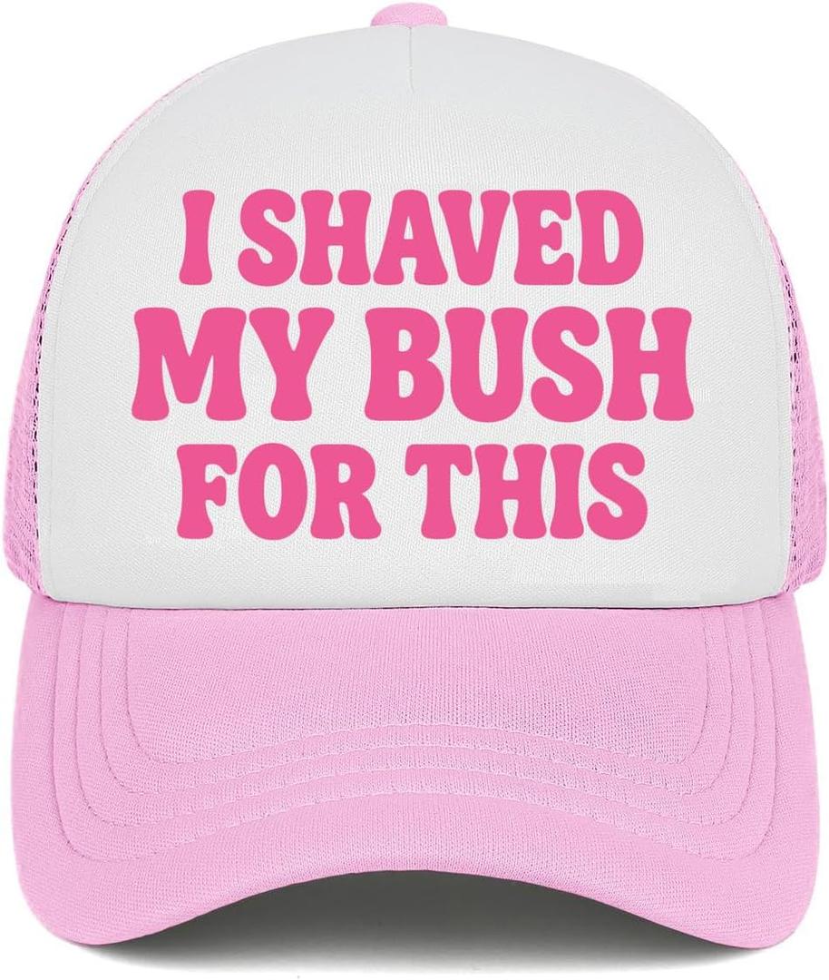 Funny Trucker Hats for Women Hot Pink Funny Gag Hats for Adults Humor Dirty Bachelorette Party Hat