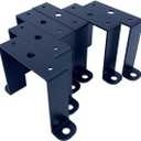6 PCS 3x3" Square Pipe Tube Strap Clamps,3 inch metal u shaped bracket, steel u clamp bracket for mounting,Powder Coated Black