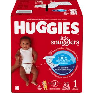 Huggies Size 1 Diapers, Little Snugglers Baby Diapers, Size 1 (8-14 lbs), 96 Count