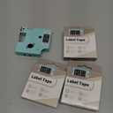 Vixic LM1600 Label Maker Tape Replacement for DYMO D1 Label Tape, White on Black, 1/2 Inch x 23 Ft Compatible with Dymo LabelManager 160, 280, 210D, 360D, 420P, PnP Label Maker, 4-Pack