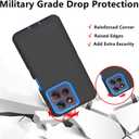 for Motorola Moto G Power 2025 Case/Moto G Power 2026 Case, Heavy Duty Bumper Case Shockproof Dustproof 3 in 1 Rugged Protective Phone Cover (Blue/Black)