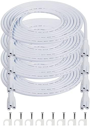 SinLoon UL-LP Certification T5 T8 LED Lamp Connecting Wire for Ceiling Lights - Daylight Integrated Tube Cable Linkable Cords for Lamp Holder Socket Fittings (9.8FT/3M, 1 Pack)