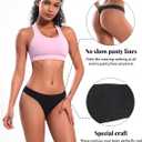 BUBBLELIME XS-XXL Sport Thong Panties Women Low Rise Sexy G-String No Show Bonded Breathable Underwear (6 Pack&3 Pack&1 Pack) (Beige, XL)