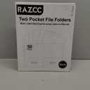 Two Pocket Folders, RAZCC 50 Pack 2 Pocket Folders Fit Letter Size Paper, Paper Folders with Pockets for School Office Business Home, Black