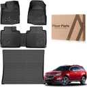 TPE Automotive Floor Mats & Cargo Liner Custom for 2012-2017 Chevy Equinox & GMC Terrain, All Weather Cover Protection Waterproof Black Floor Liner Front & Rear Row Full Set Car Mats, 4PCS