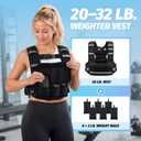 ZELUS Adjustable Weighted Vest for Women Men, Ergonomic Fit Training Vest, 20-32LB