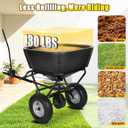 Pull Behind Broadcast Spreader, Fertilizer Spreaders for Lawn Seed Spreader
