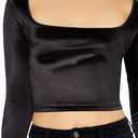 Forever 21 Women's Satin Square-Cut Crop Top (XS)