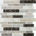WOWSTAR 10-Sheet Peel and Stick Backsplash Tile for Kitchen, Back Splash Stick On Tiles for Kitchen Wall (Light Brown)