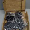 5 Inch Stem Caster Wheels Heavy Duty, Threaded Stem Casters Set of 4, Cart Wheels 1/2"-13 x 1 (Screw Diameter 1/2", Stem Length 1"), Safety Dual Locking Industrial Casters, Cart Wheels for Furniture