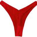 SherryDC Womens Cheeky Thong Brazilian Bikini Bottoms Sexy High Cut Leg Swimsuit Bottom Ruched Butt Bathing Suit Briefs