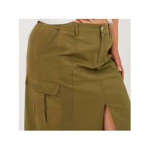 Womens  Denim Cargo Skirt, No Size