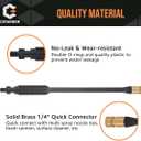 Pressure Washer Gun with Extension Wand & 5 Spray Nozzle Tips, M22-14mm & M22-15mm Fitting Replacement for Ryobi, Karcher, Powerstroke, Greenworks, and More Electric Power Washer