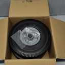 SIMEIQI 2Pack 10 x 4.10/3.50-4" Solid PU Run-Flat Tire Wheel with 5/8"Axle Bore Hole 2.24" Offset Hub Double-Sealed Ball Bearings for Wagons Wheelbarrows Hand Trucks (Gray)