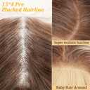 AISI HAIR 13x4 HD Lace Front Wig Ombre Light Blonde Pre Plucked With Baby Hair Straight Glueless Synthetic Wigs for Women 28inch Beginner Friendly