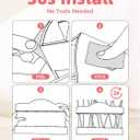 9.8" Acrylic Straw Holder for Cabinet Door - Straw Organizer with Ultra-Sticky Adhesive, Kitchen & RV Essensials, 5-Compartment Storage for Reusable Straws & Brushes, Colored Pencils, Markers (Pink)