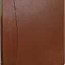 Vintage Brown PU Leather 3 Ring Binder 2-Inch Spine Letter Size Paper (8.5" x 11"), Built-in 2 Pockets, Professional Binder Organizer Planner, Holds 300 Sheets