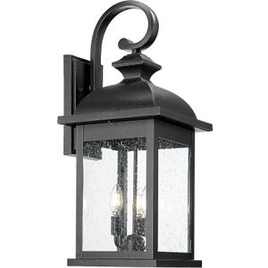 FEMILA 26" Outdoor Wall Light, Large Exterior Wall Light Fixtures, 3 Light Outdoor Wall Lantern Porch Lights for Entryway, Patio, Garage, Doorway, Matte Black Finish, E12 Base, 4FD54B-L BK