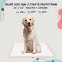 XXL Dog Pee Pads 36"x36" Extra Large Pink Puppy Pads, 6-Layer Super Absorbent & Leak-Proof Potty Training Pads, 35 Count Pet Pads for Cats, Rabbits & Small Animals