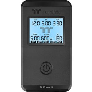 Thermaltake Dr. Power III ATX Power Supply Tester/Support up to ATX12V v3.1 with PCIe 12+4pin Connector/Voltage Output for +12V, +5V, +3.3V, and +5Vsb, AC-069-OO1NAN-A1