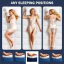 Dual Layer 4 Inch Memory Foam Mattress Topper King Size, 2" Cooling Gel Memory Foam & 2" Pillow Top Mattress Pad Cover for Back Pain Relief, Deep Elastic Pocket, Medium Support, White