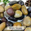 YISZM Natural River Rocks, Small Rocks for Plants Decorative Polished Pebbles for Fish Tank, Gardening, Flower Pots, Vase Fillers, Indoor Water Fountains, Landscaping, 40lbs, 2-3 Inch