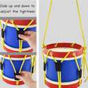 Kids 8 Inch Drum Set with Adjustable Strap and 2 Wooden Drum Sticks - Musical Instrument Gift Choice