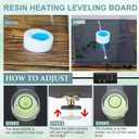 Juexica Resin Heating Leveling Board for Epoxy Set 16.5" x 11" Adjustable Self Leveling Table 2 in 1 Quick Curing Dryer Machine with Timer 2 Silicone Mat Cover for DIY Resin Molds Supply