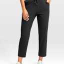G Gradual Petite Pants for Women Ankle Pants with 2 Pockets, Black, M, 26" | Petite Friendly, External Drawstring, Soft, 4-way Stretch, Easy to care for, Wrinkle Free, Casual, Golf, Travel, Athletic 