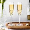 16 Pack Plastic Champagne Flutes, Shatterproof Reusable Fancy Crystal Clear Champagne Glasses, 5 oz Acrylic Unbreakable Elegant Party Drinking Cocktail Wine Glasses Wedding Birthday Bar Goblets