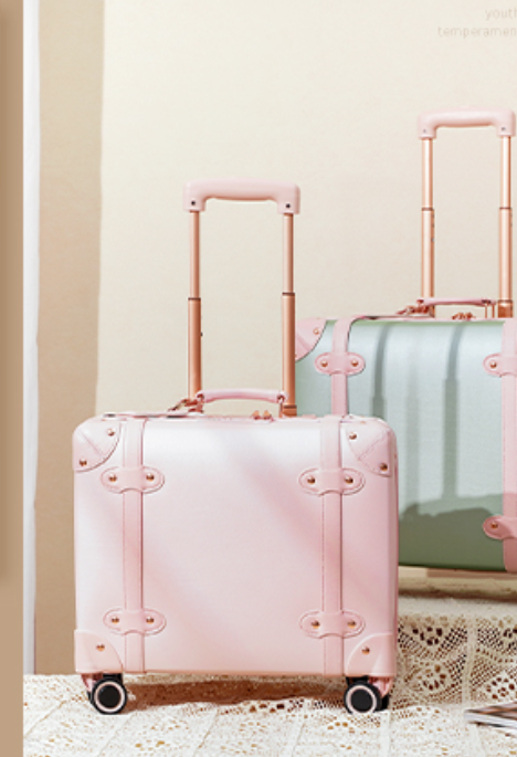 Vintage Luggage Set with Wheels, Retro Suitcase, Travel Trunk Set, Stylish Vintage Luggage Set for Women and Men